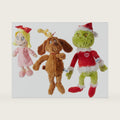 Aurora World Dr. Seuss Cindy Lou Who 12", Grinch Santa 19", & His Dog Max 18" Christmas Special Set of 3 Plush Toys, Multicolor