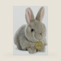 Aurora® Realistic Miyoni® Angora Bunny Grey Stuffed Animal - Lifelike Detail - Cherished Companionship - Gray 7.5 Inches