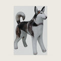 Jet Creations Inflatable Husky Dog Alaskan Pet Animal 32 inch Long for Party Decoration Gift Stuffed Animals Pool Toy an-Husky, Multi