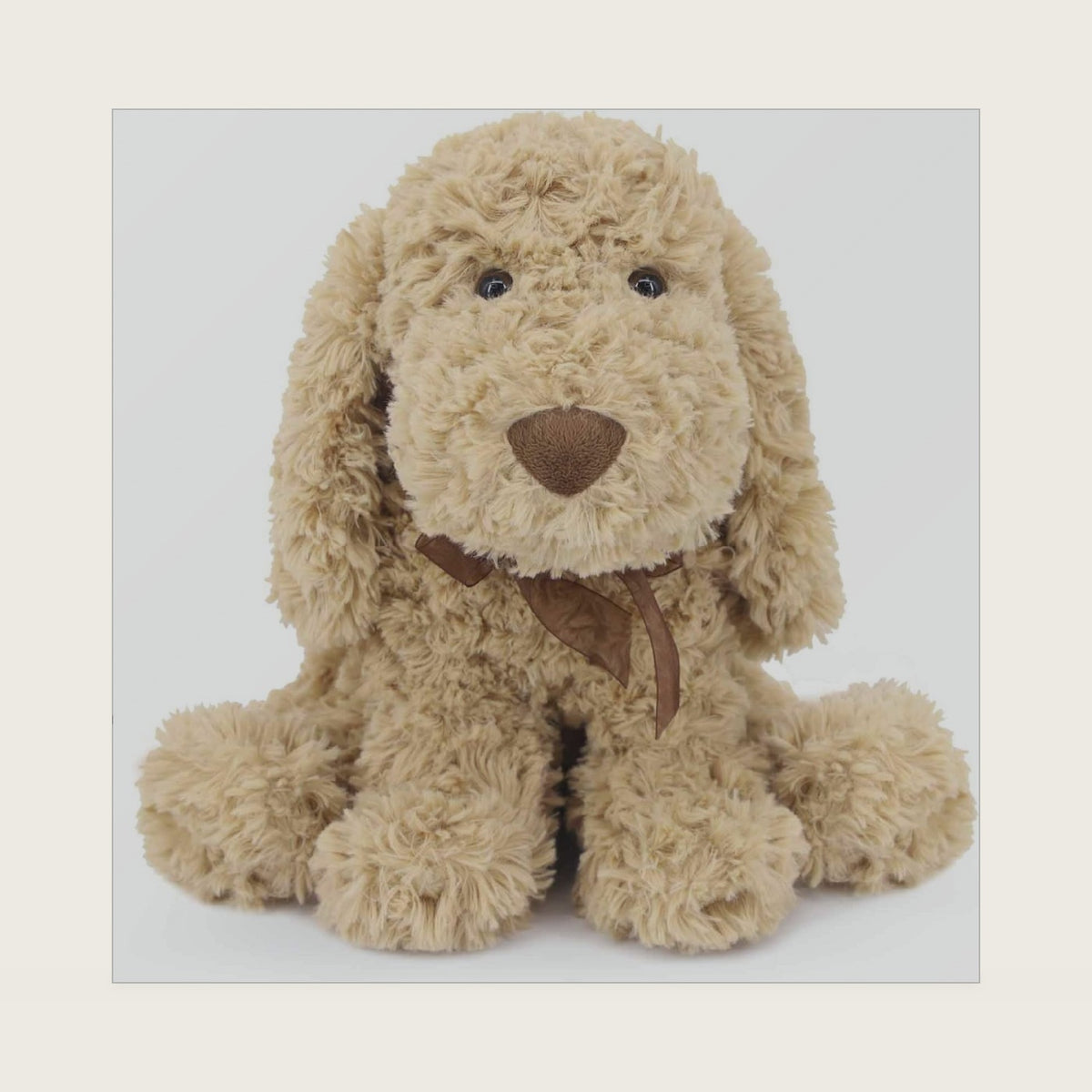 WEIGEDU Poodle Puppy Goldendoodle Stuffed Animal, Golden, 11.8 inch