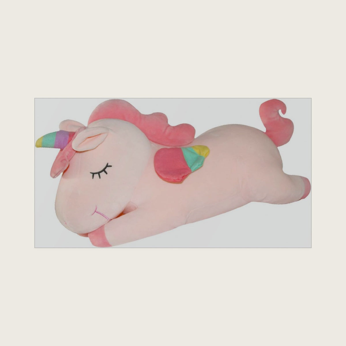 AIXINI Plush Unicorn Stuffed Animal Pillows Toy, 11.8 Inch Cute Soft Pink Unicorn Plushie Dolls with Rainbow Wings