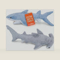 Large Plush Shark Stuffed Animals (2-Pack) 14-In Mako & 13 Inch Hammerhead