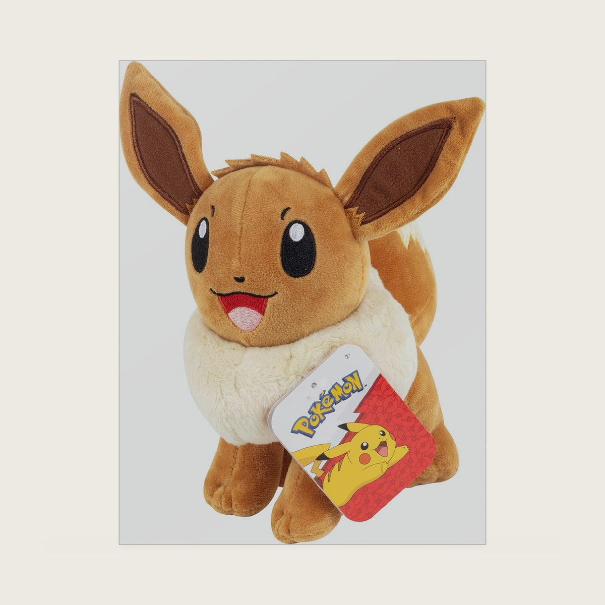 8" Eevee Plush - - Let's Go Starter Figure - Authentic Soft Stuffed Animal Toy - Gift for Kids, Boys, Girls - 2+