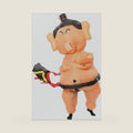 GOPRIME Sumo Wrestler Fat Suit, Full Body Inflatable Costume for Party, Adult Size