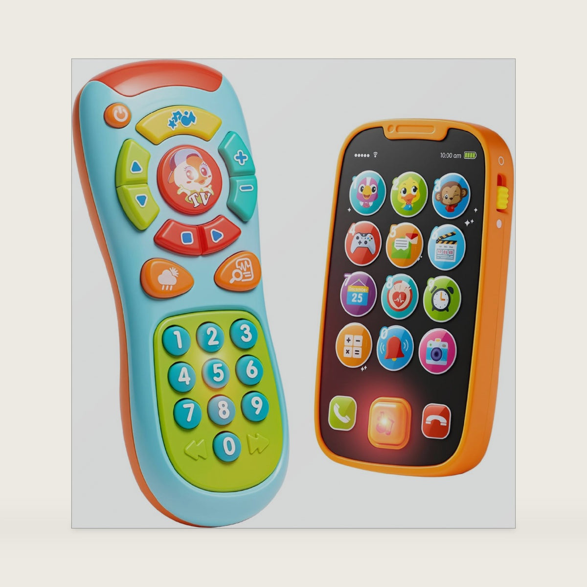 JOYIN Learning Phone and Remote Toy for Kids, Fun Smartphone Toys with Music for Boys or Girls, Holiday Stocking Stuffers, Kids Birthday Gift, Blue