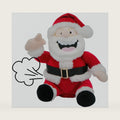 4E's Novelty Animated Santa Claus Plush, Makes Gas Sound, Talking Christmas Bear Plush Toys for Kids 8" Funny Christmas Stuffed Animals Gag Gifts for Boys Girls Teens White Elephant Gift