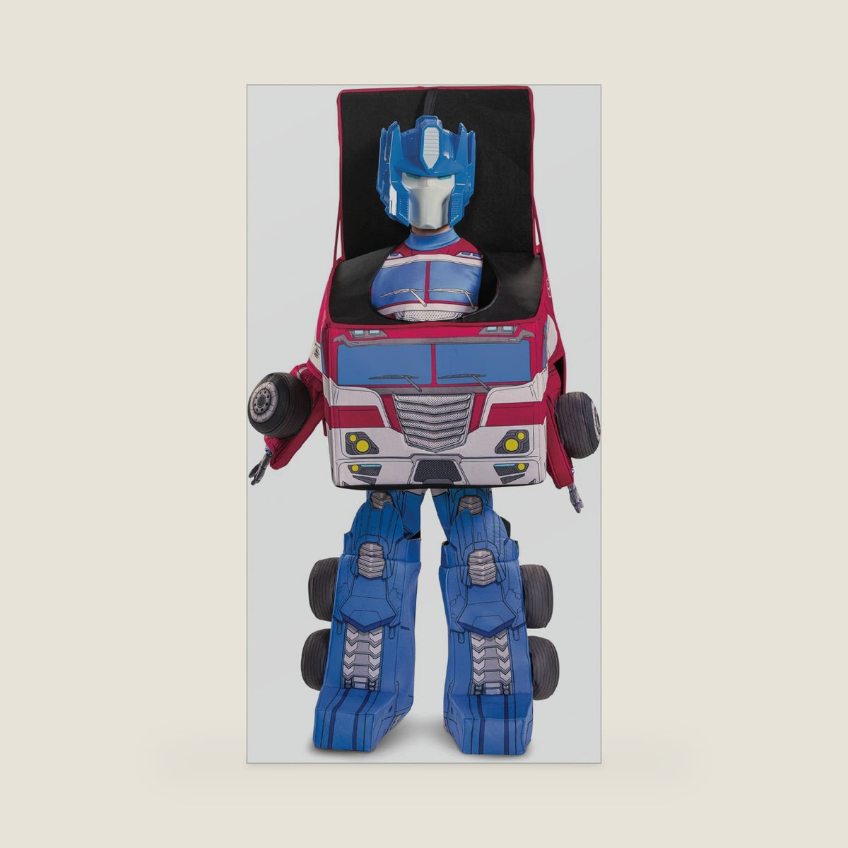 Optimus Prime Costume, Official Converting Transformer Costumes for Boys, Convertible Character Suit