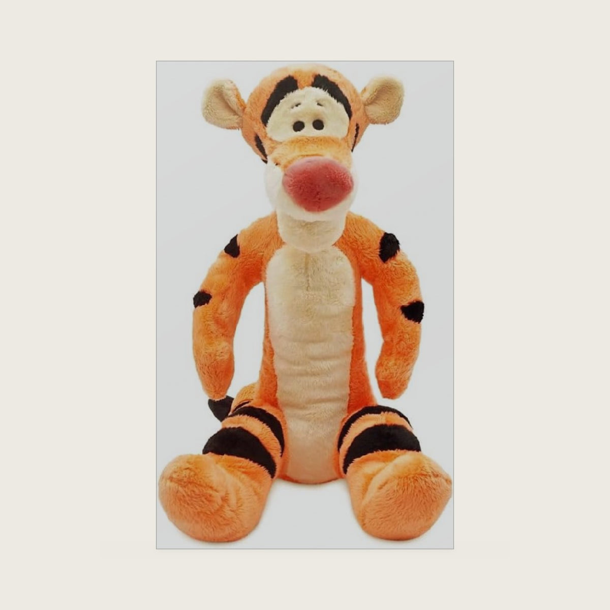 Store Official Tigger Medium Soft Toy for Kids, Cuddly Character with Fuzzy Texture and Embroidered Details, Floppy Tail, Plushy Suitable for All Ages