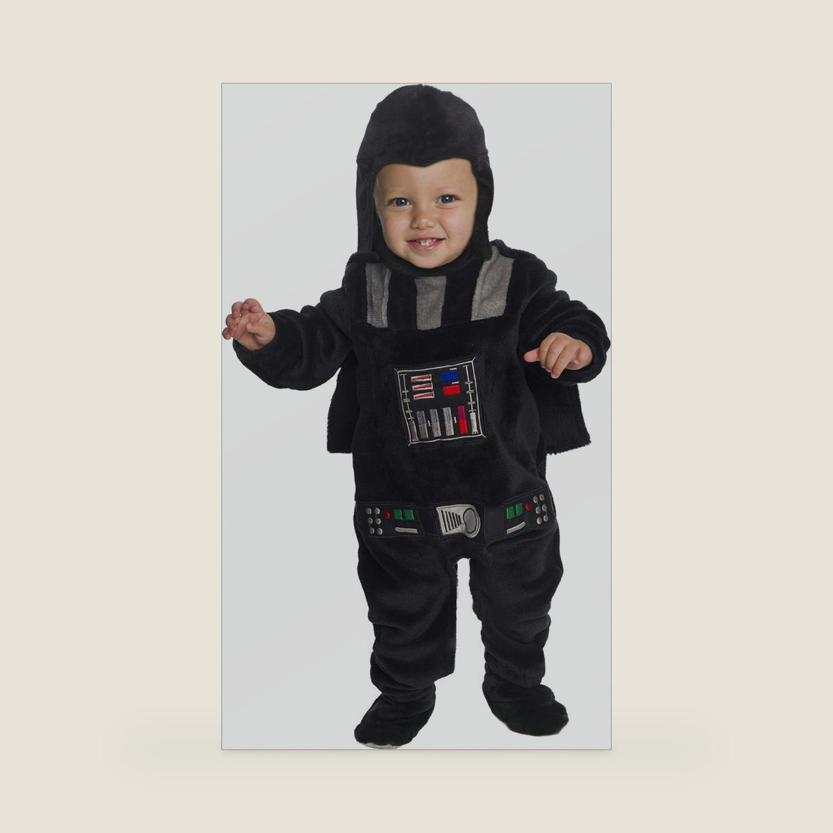 Rubies Kid's Star Wars Classic Darth Vader Deluxe Plush Costume Romper Baby Costume, Color As Shown, Infant