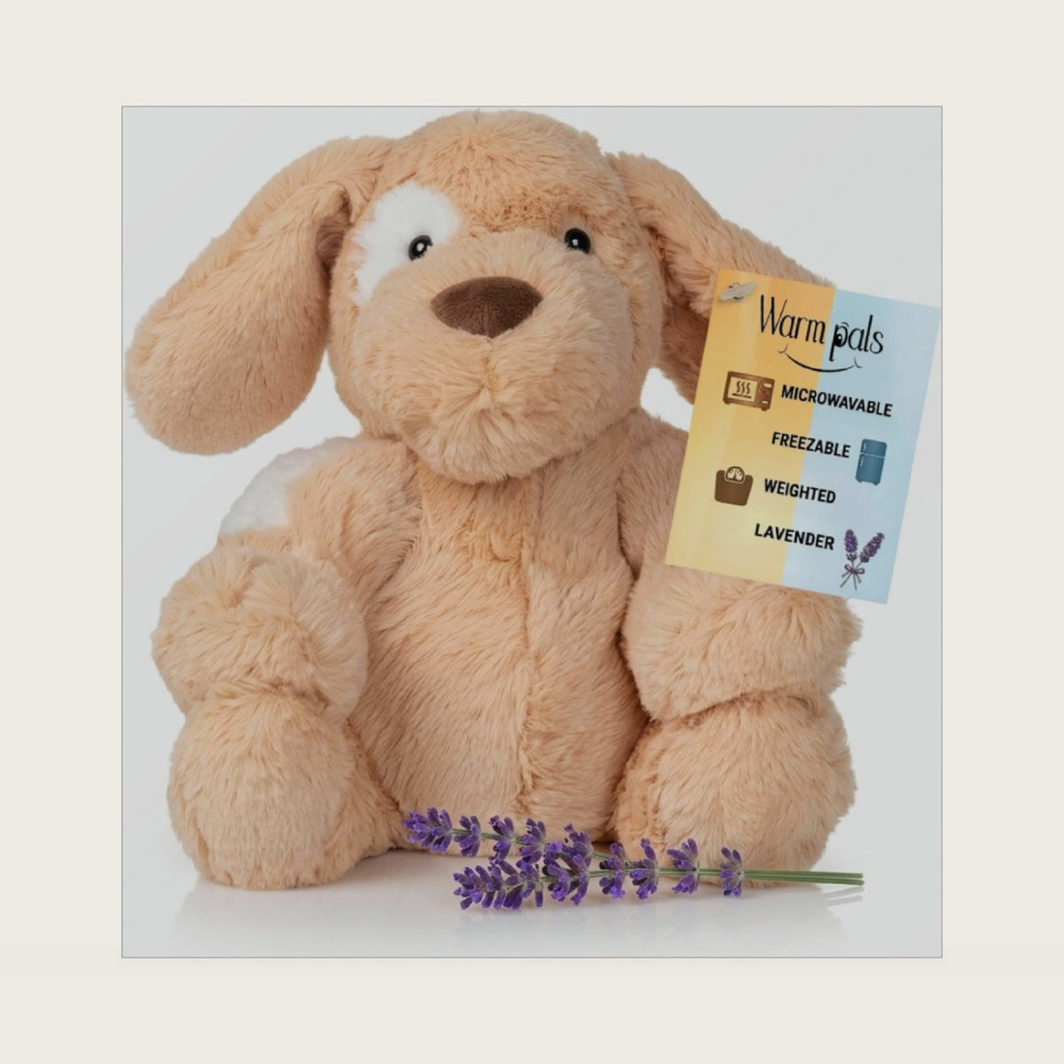 Warm Pals Puppy Love, Microwavable Weighted Plush, Heated for Warmth