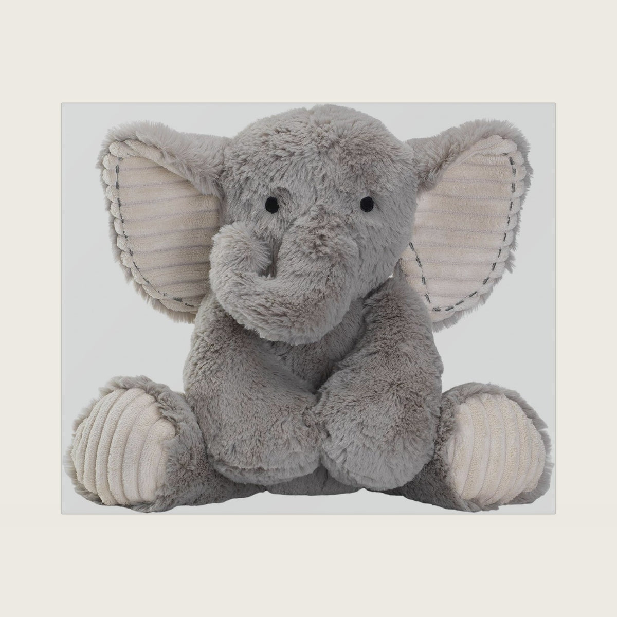 Lambs & Ivy Jungle Safari Gray Plush Elephant Stuffed Animal Toy - Jett