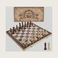 AMEROUS 15 Inches Magnetic Wooden Chess Set - 2 Extra Queens - Folding Board - Pieces Storage Slots, Handmade Portable Travel Chess Game - Beginner Chess Set for Kids, 6 up Age