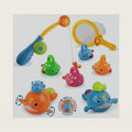 Dwi Dowellin Bath Toys Fishing Games Swimming Whales Bath Time Bathtub Toy for Toddlers Kids Fish Set Age 18months and up