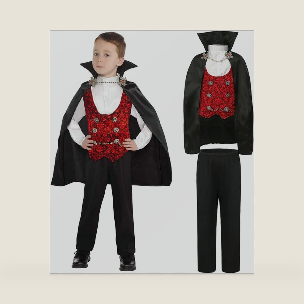 Lingway Toys Kids Vampire of Darkness Costume,Boys Halloween Dress Up