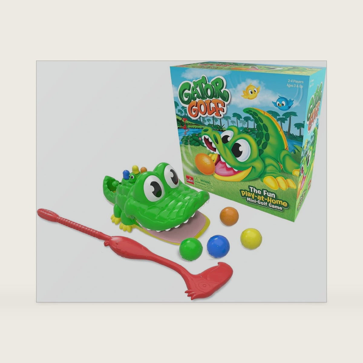 Gator Golf - Putt The Ball into The Gator's Mouth to Score Game by Goliath, Single, Gator Golf, 27 x 27 x 12.5 cm for age 3+ years