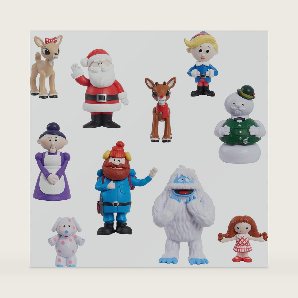 Rudolph the Red-Nosed Reindeer® Figure Set, 10-Piece Figure Set, Kids Toys for Ages 3 Up by Just Play