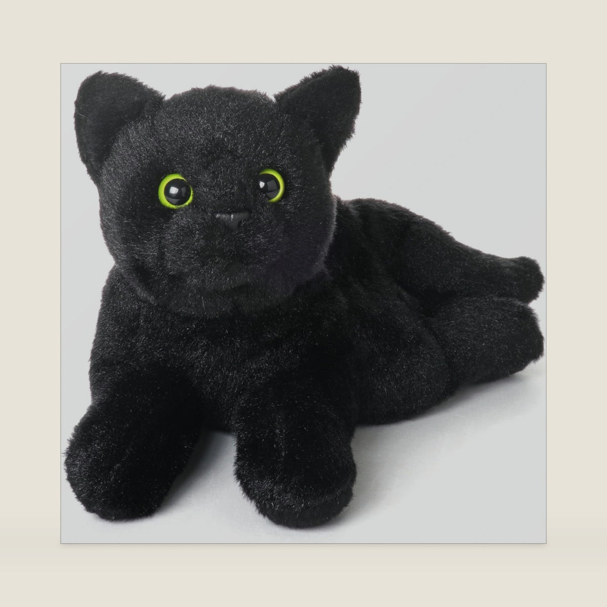 Bearington Lil' Black Cat Plush - 8" Realistic Black Cat Stuffed Animal Toy with Soft Fur and Lifelike Details - Adorable Kitty Plushies Gift for Kids, Toddlers, and Animal Lovers
