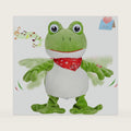 Houwsbaby 12” Green Frog Toy Croaking Frog Musical Stuffed Animal Frolick Froggy Shaking and Waving Electronic Interactive Animate Plush Toy Birthday Holiday Present