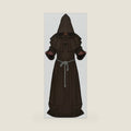 LHJ Friar Medieval Hooded Monk Renaissance Priest Robe Costume Cosplay