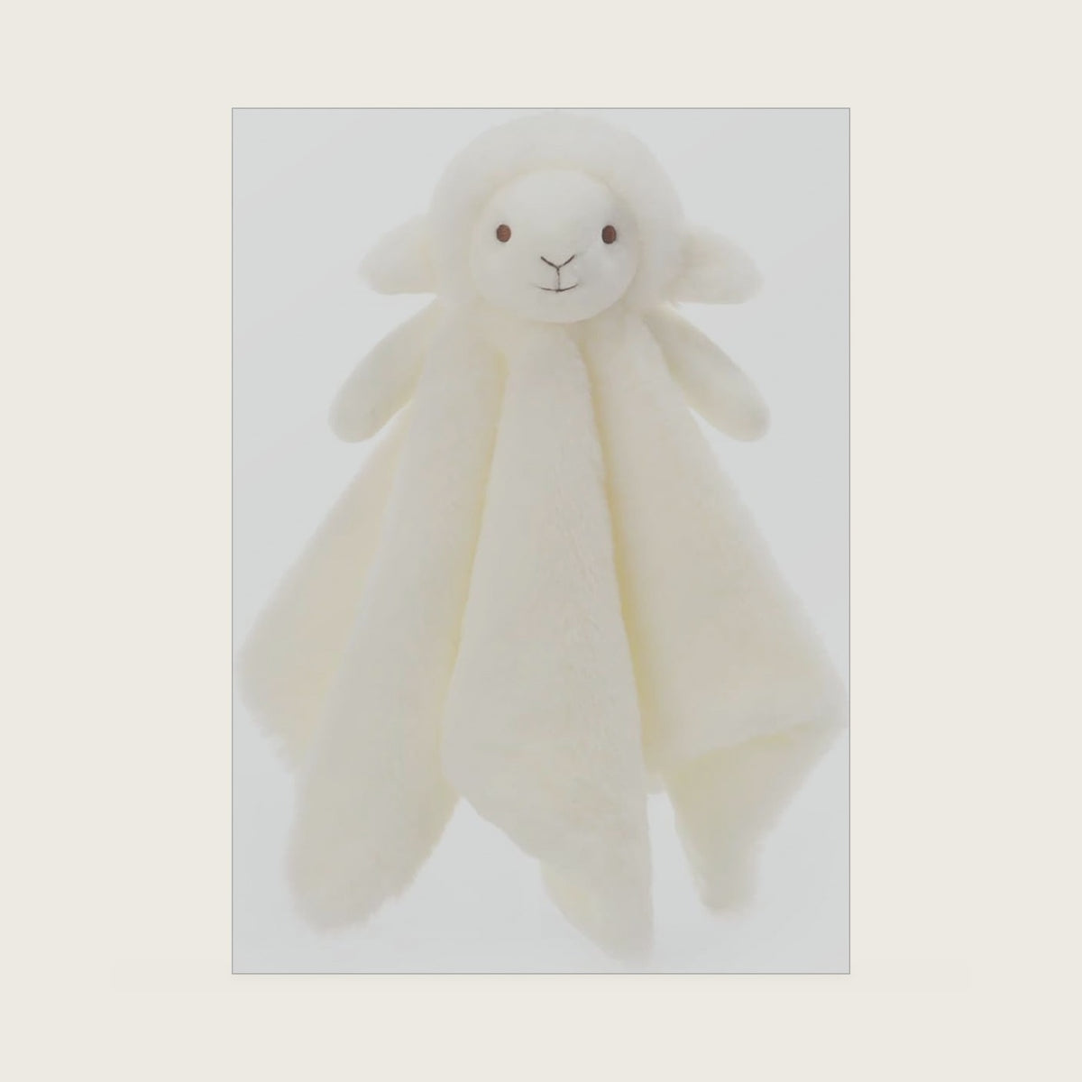 Apricot Lamb Plush White Lamb Sheep Stuffed Animals Security Blanket 14''