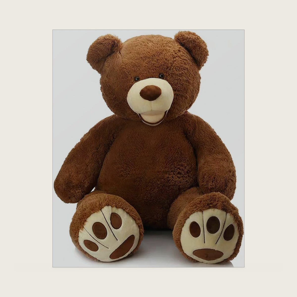 MorisMos Giant Teddy Bear, 39Inch Large Stuffed Bear with Big Footprints, Dark Brown