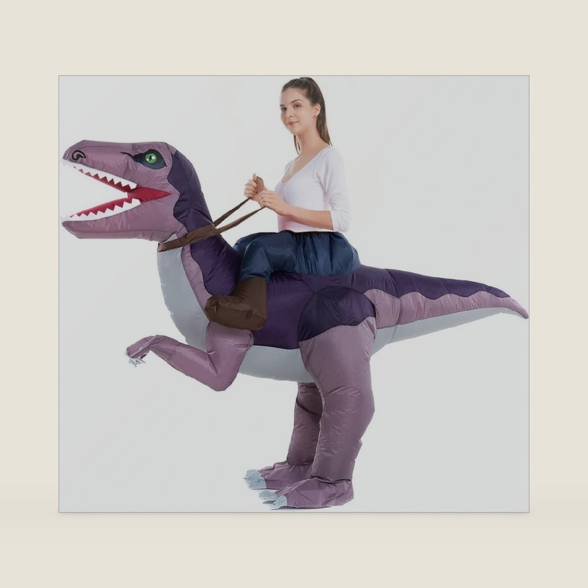 Inflatable Adult Dinosaur Costume, Ride on Cosplay Women Men
