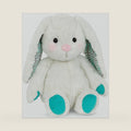 B. toys Happyhues Peppy-Mint Bunny Stuffed Animal, Washable, Ice Grey Bunny