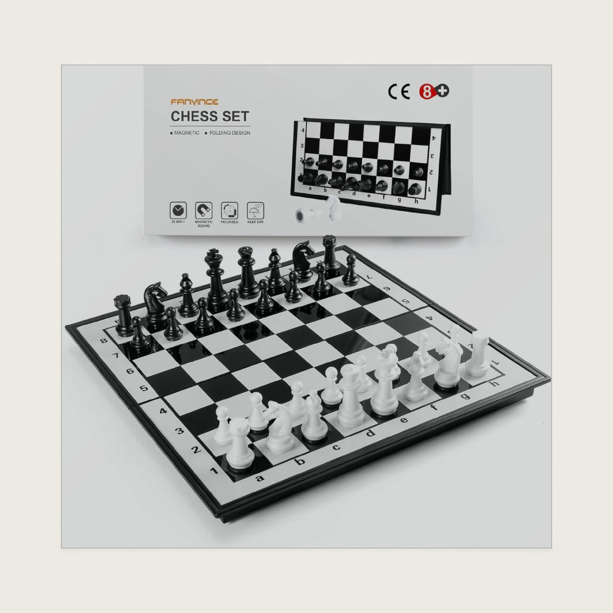 Chess Sets Travel Board Games: Magnetic Folding Chess Board with Instructions Teen Gifts Family Games Educational Toys for Kids and Adults 9.5 Inch