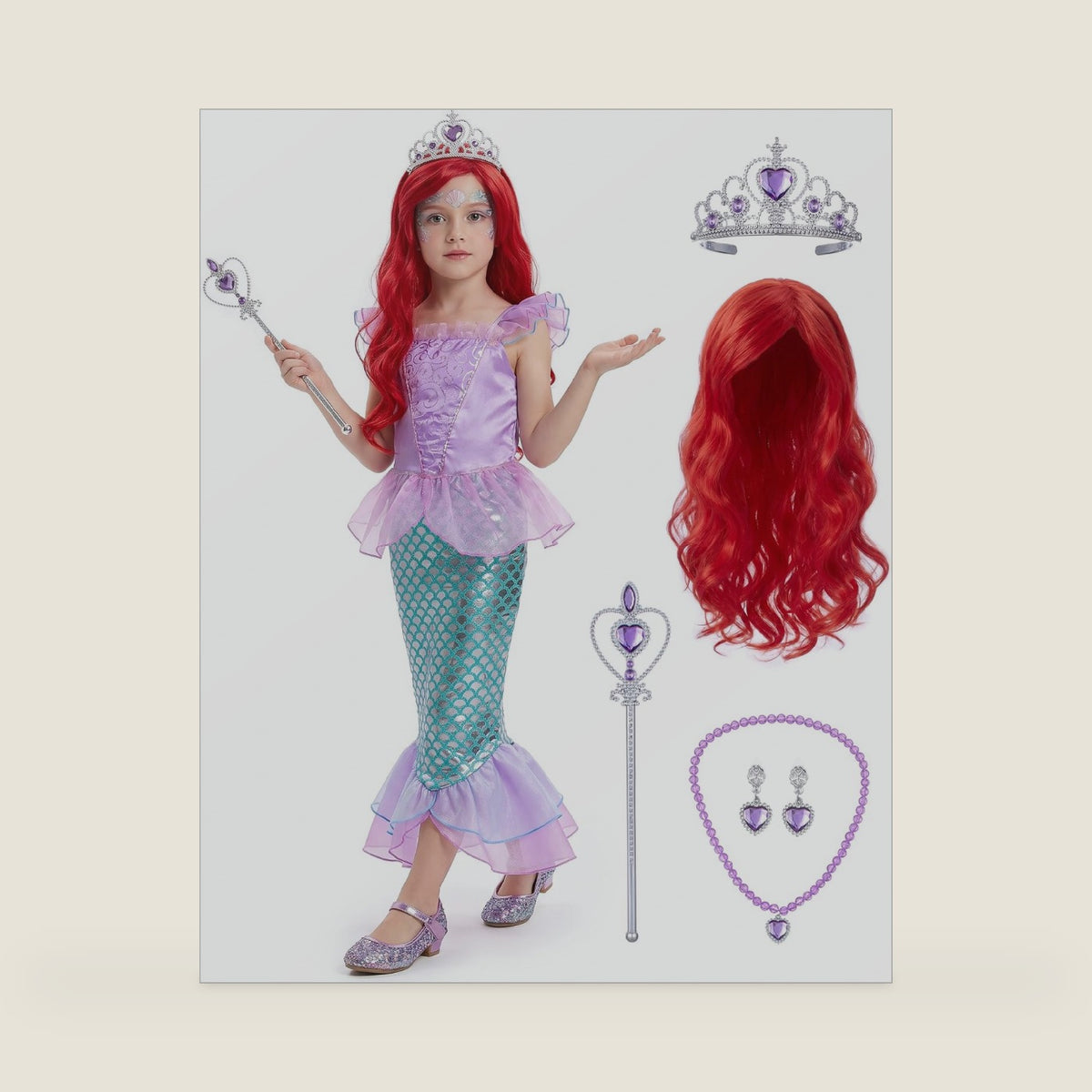 Joy Join Little Mermaid Costume for Girls Dress Up
