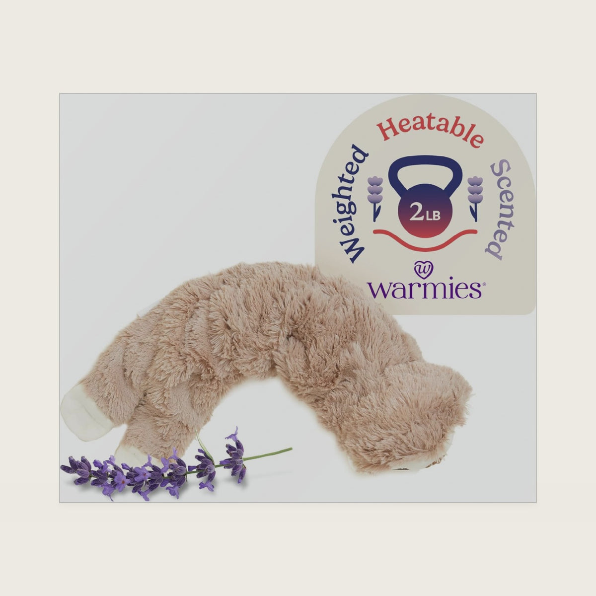 Intelex Warmies Microwavable French Lavender Scented Plush, Sloth Wrap