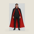 Vampire Costume Cloak with Hood Stand Collar Reversible Halloween Cape