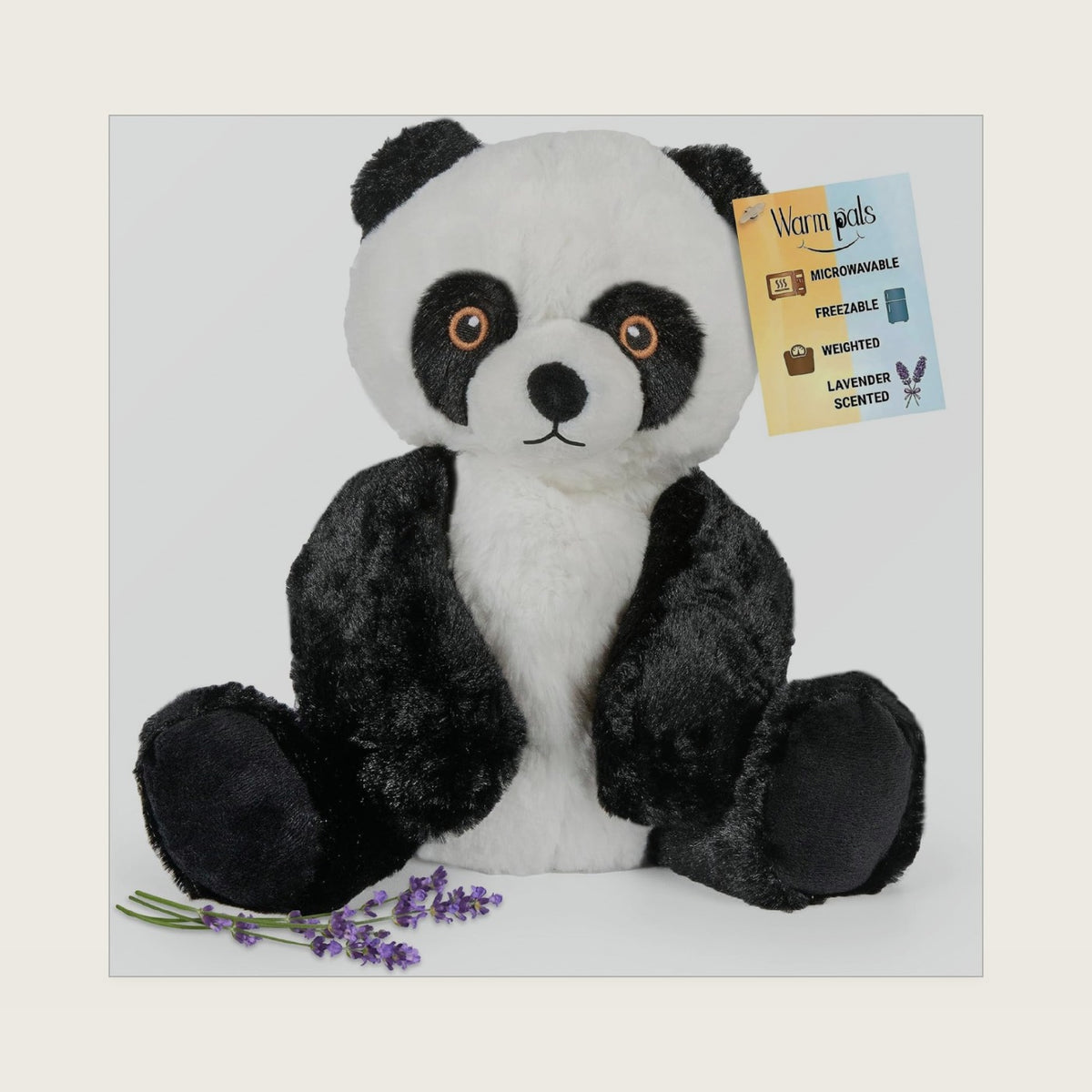 Warm Pals Bamboo Panda, Microwavable Weighted Plush, Heated for Warmth