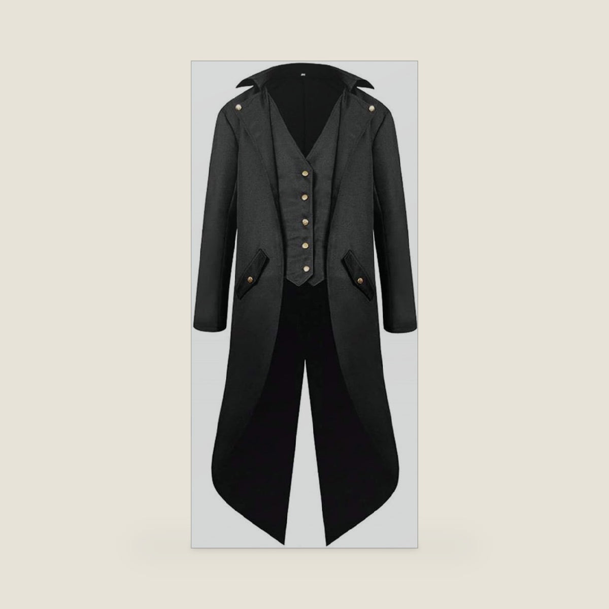 Inmeilifus Men's Steampunk Jacket Tailcoat Halloween Costumes Victorian Coat Gothic Cosplay Vintage Frock Coat Uniform
