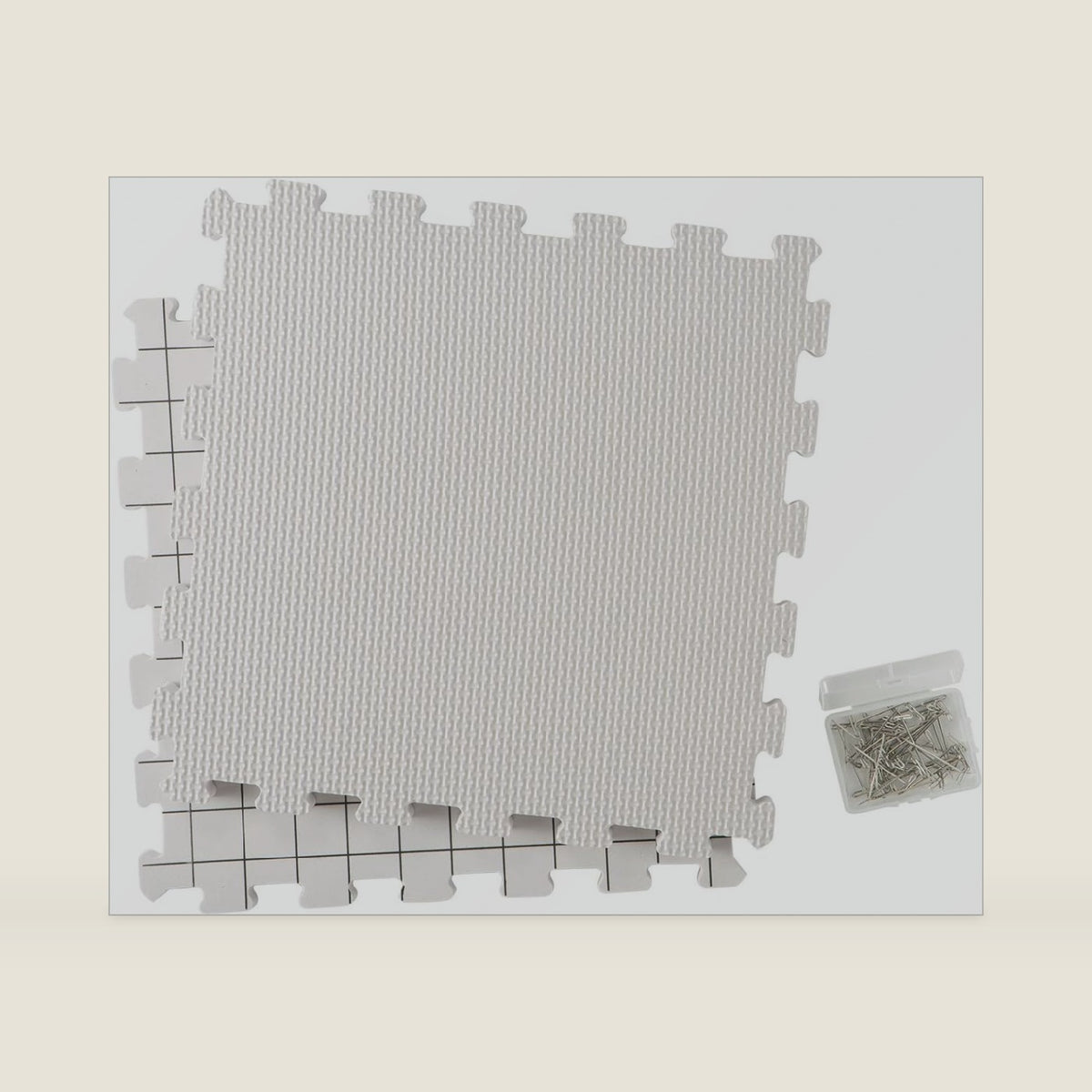 Knit Picks Premium Blocking Mats for Knitting and Crochet, Pack of 9 Extra Thick Blocking Boards with Grids, Includes 100 T-Pins and Storage Bag