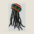 SATINIOR Rasta Hat with Black Dreadlocks Wig Reggae Beanie