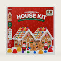 Gingerbread House kit [Set of 2] DIY Gingerbread House, Holiday Activity for Kids, Ease Crafted Grooves Decor Kit of 2 Houses/4 ppl/Fondant/Snowflakes/Candies/Jellies/Beads/Buttons/Tray 30 Pcs Set
