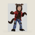 Toddler Werewolf Halloween Costume | Boys Wolf Costume for Dress-Up | Hooded Jumpsuit with Shoe Covers | Ideal for Playtime