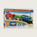 MasterPieces Wood Train Sets - Lionel Santa Fe Cargo 3 Piece Train Set - Officially Licensed Toddler & Kids Toy
