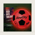 GlowCity Glow in The Dark Soccer Ball - Sizes 3, 4, 5 for Kids, Teens & Adults - Light Up Soccer Ball with 2 LED Lights - Sports Birthday Gifts Ideas for Boys & Teenagers Ages 6 7 8 9 10 11 12 13 14