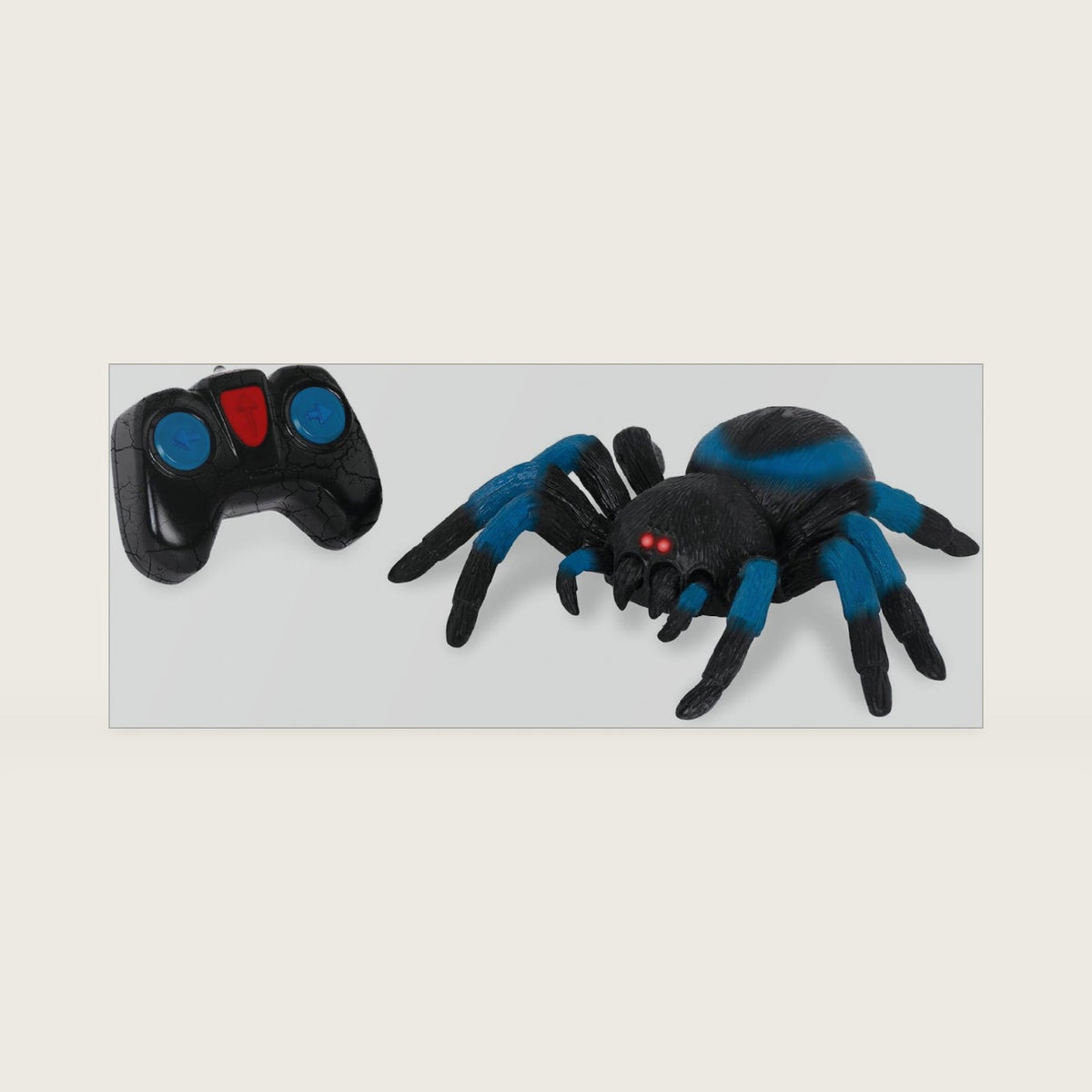 Terra by Battat Remote Control Spider, LED Eyes, 360 Spin, Blue, Animals