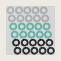 Blulu 30 Pcs Spiky Sensory Finger Rings Acupressure Finger Ring Massager