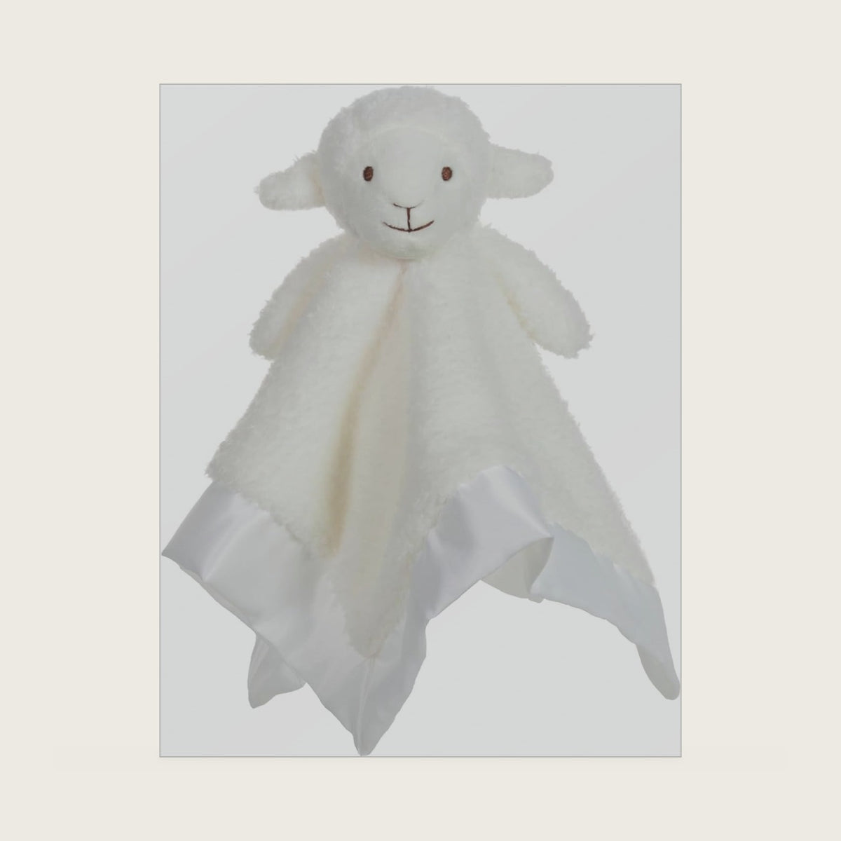 Apricot Lamb Stuffed Animals Soft Security Blanket White Lamb Plush 14''
