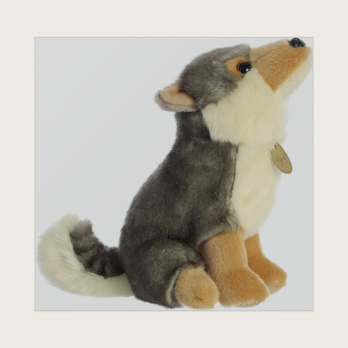 Miyoni 8.5" Wolf Realistic Stuffed Animal