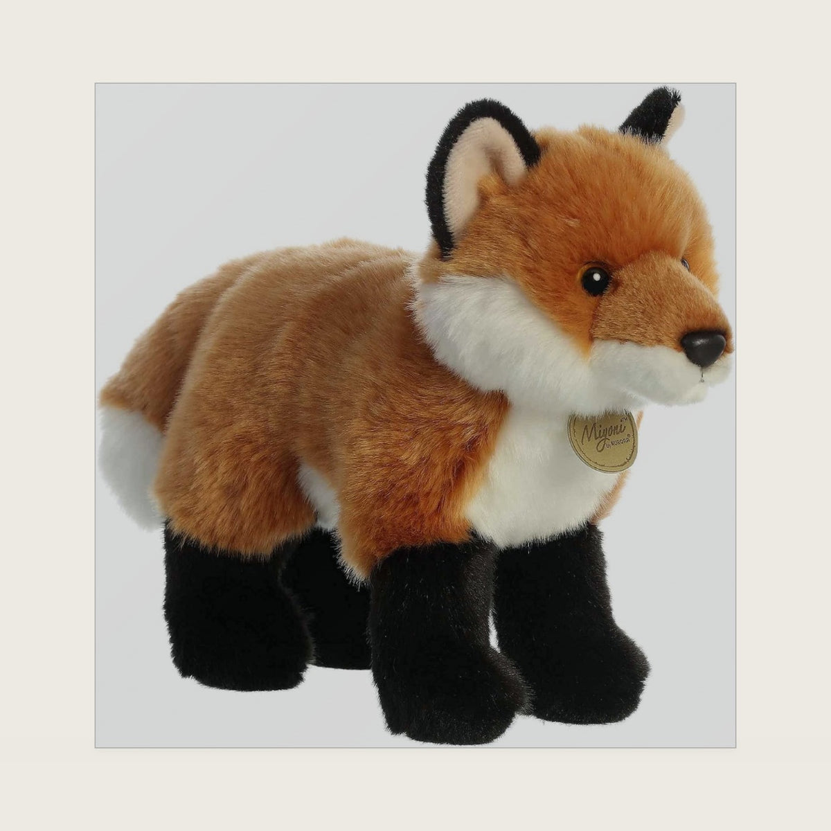 ® Realistic Miyoni® Fox Stuffed Animal - Lifelike Details Make a Cherished Companion - Perfect for Decorating Bedrooms or Classrooms - Brown 11 Inches