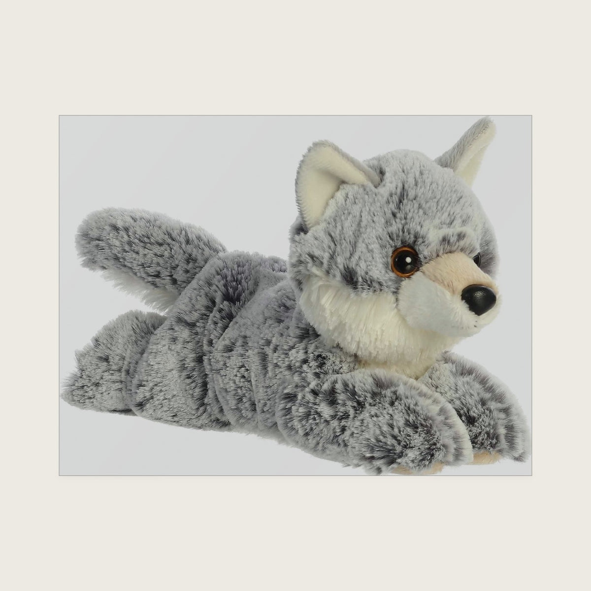 ® Adorable Mini Flopsie™ Winter Wolf™ Stuffed Animal - Mini Companions Ready for Playful Adventures - for Kids All Ages, Toddlers, Adults, and Families - Gray 8 Inches