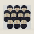 10-Pack of Yonkey Monkey 500 Grams Yarn - 70% Rayon derived from Bamboo, 30% Cotton - Imported - Black 9002
