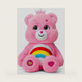 Care Bears 14" Cheer Bear Plushie - Medium Size - Pink Plushie for Ages 4+ – Perfect Stuffed Animal Holiday, Birthday Gift, Super Soft and Cuddly – Good For Girls and Boys, Employees, Collectors