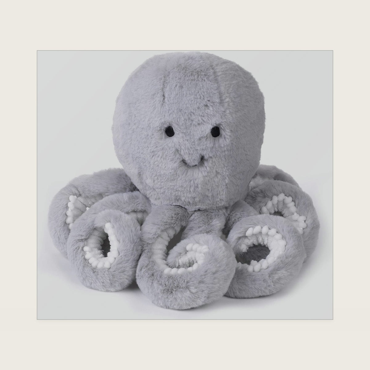 Lambs & Ivy Ocean Blue Plush Gray Octopus Stuffed Animal Toy Stuffie - Inky