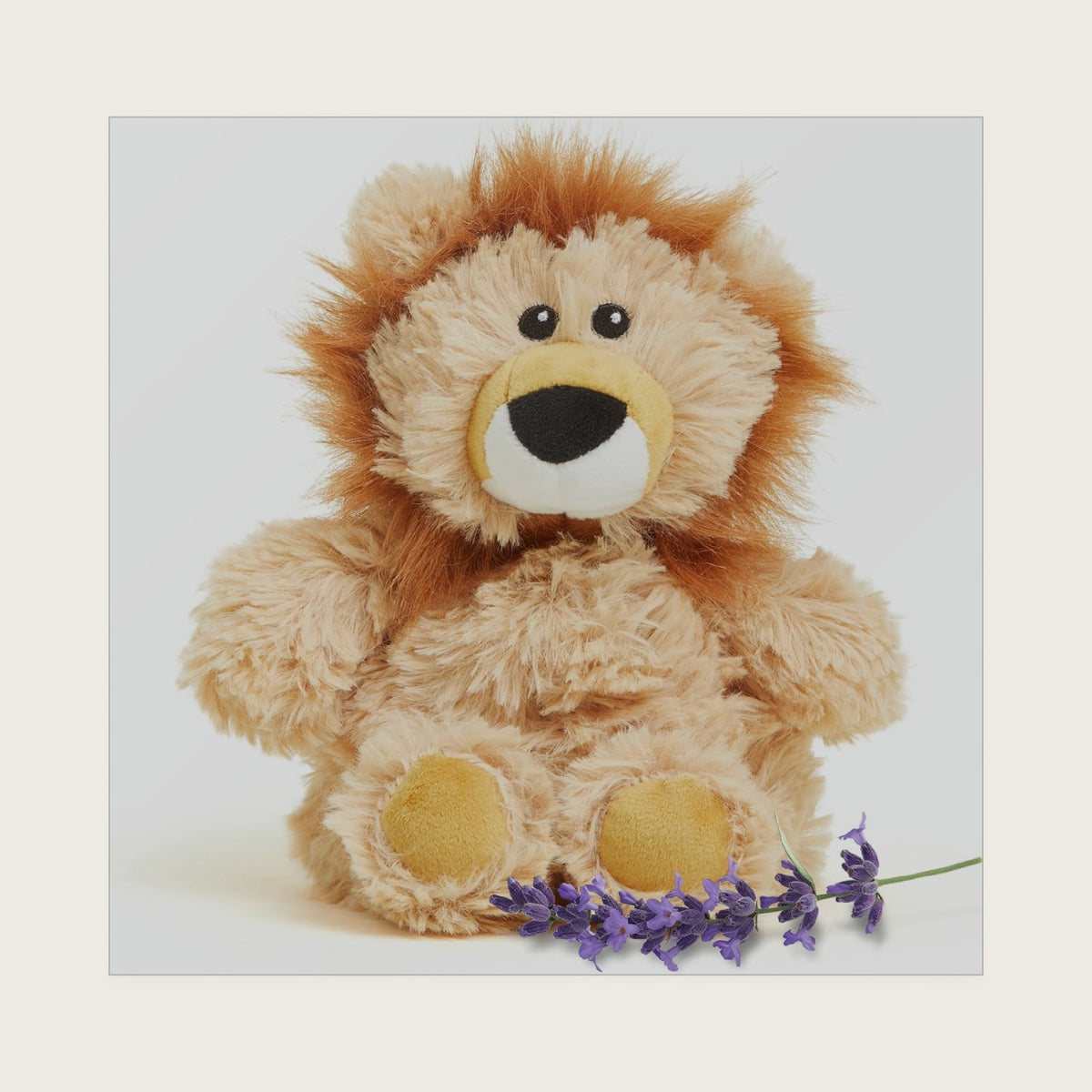 warmies Junior Microwavable & Weighted Stuffed Animals, Lion - Heated Stuffed Animal Plushie for Warmth & Comfort - Cute Soft Plush Toys for Adults & Children (Boys, Girls, Babies & Toddlers)
