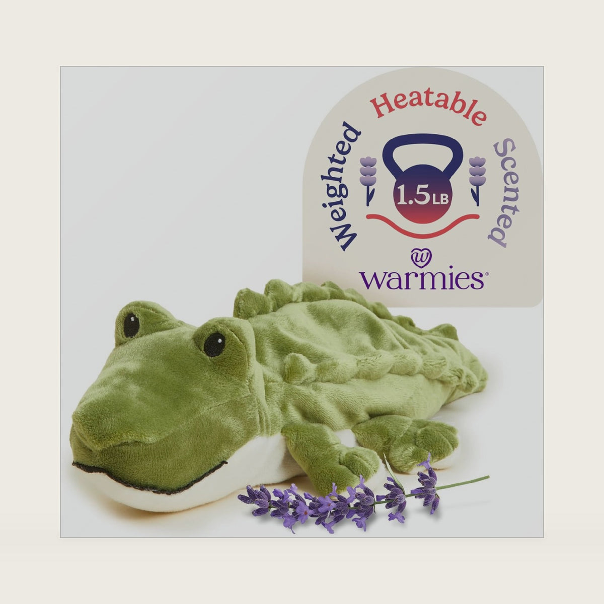 warmies Microwavable & Weighted Stuffed Animals, Alligator, Scented
